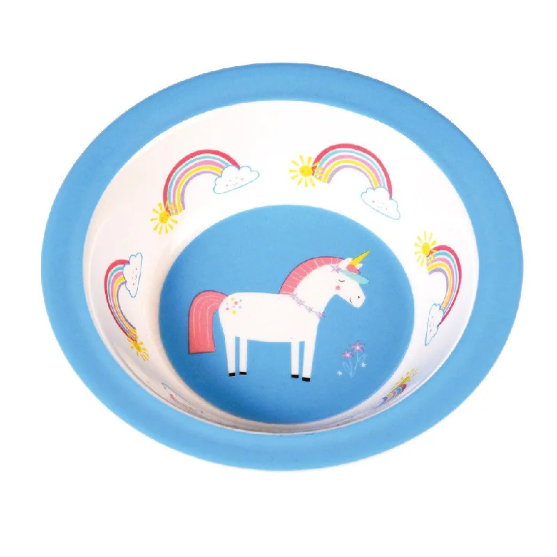 Luxury dinnerware sets for guests-Rex Unicorn Melamine Bowl