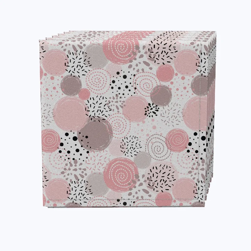 Trendy matte dinnerware sets-Decorated in Pink Dots Napkins