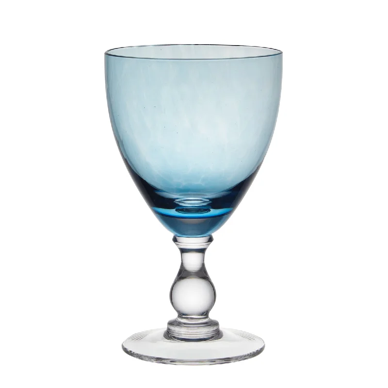 Designer ceramic cups with lids-Jewel Wine Glass Small Aquamarine