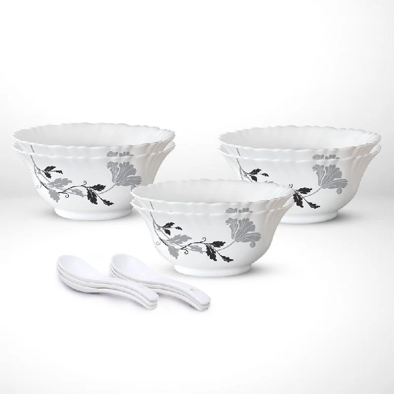 Soft silicone bowls for toddlers-Larah by Borosil Millenia Soup Bowl Set