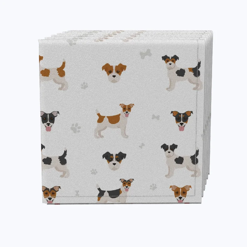 Soft plastic dishes for outdoor use-Jack Russel Designs Napkins