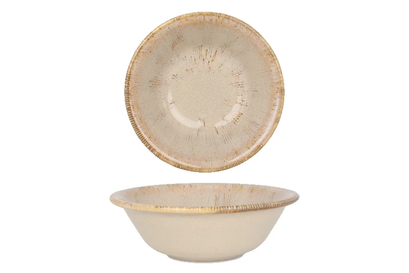 Boho-style ceramic bowls-Sand Snell bowl 16 cm