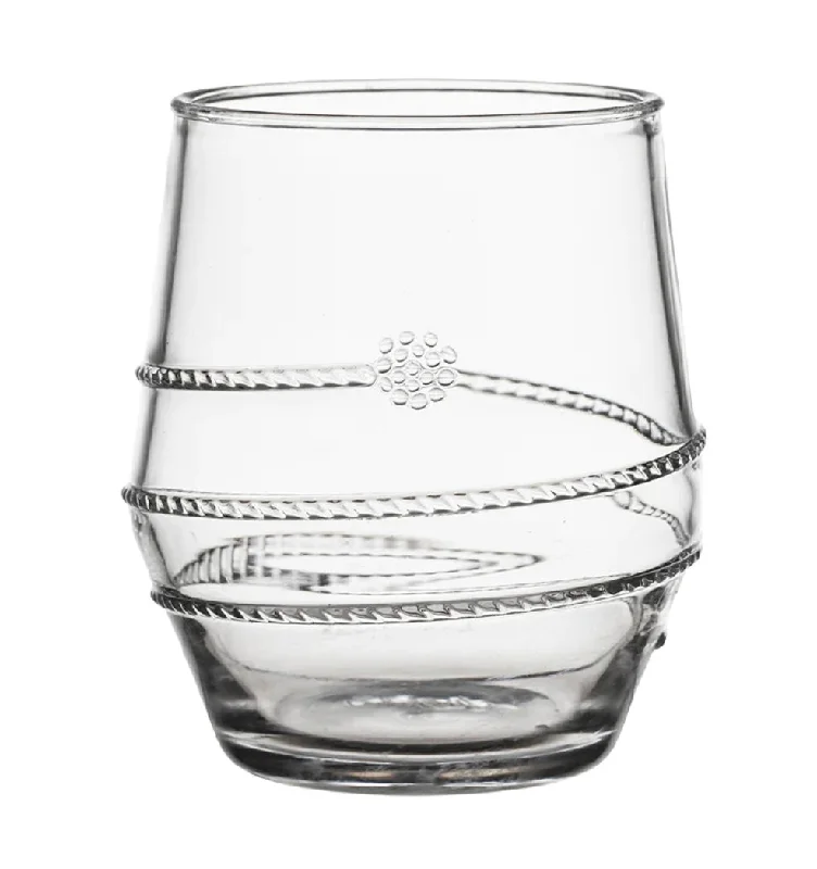 Chic matte mugs for modern style-Juliska Amalia Stemless Wine Glass - Acrylic