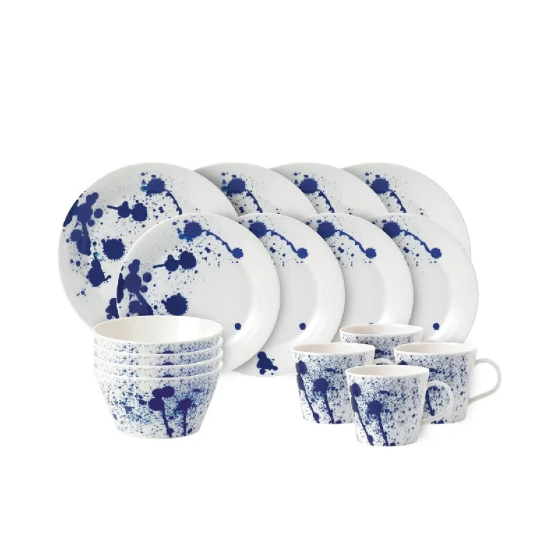 Multi-purpose stainless steel bowls-Royal Doulton Pacific 16 Piece Splash Dinner Set