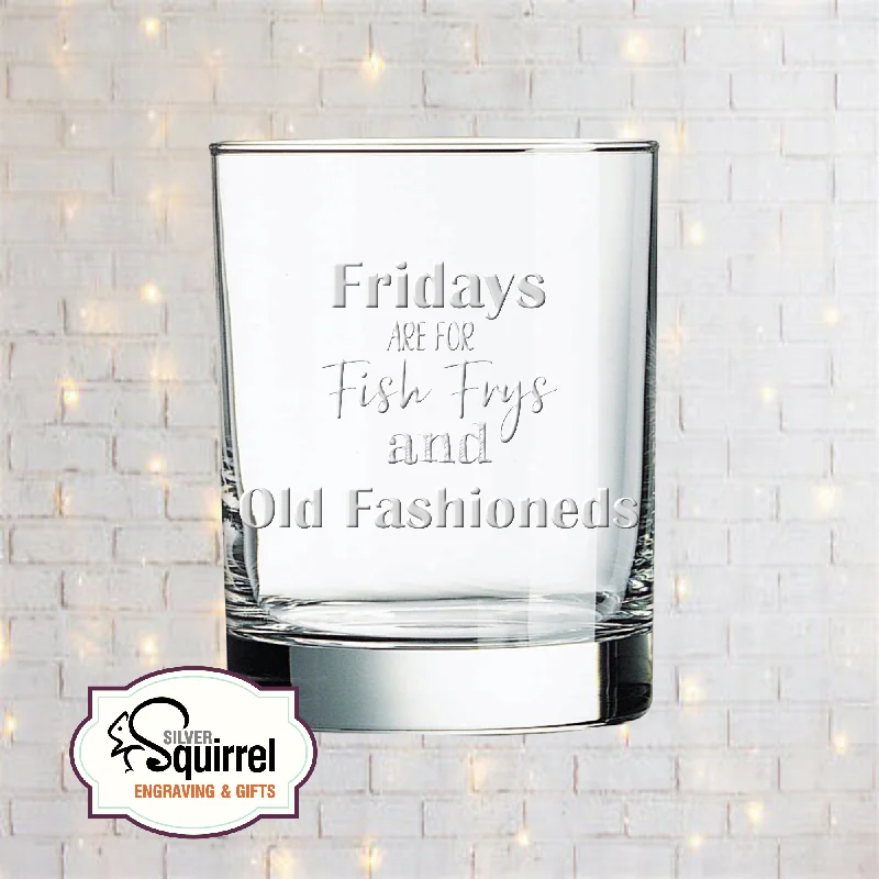 High-quality porcelain cups for guests-Double Old Fashioned Glass {Fridays are for...Fish frys & OF}