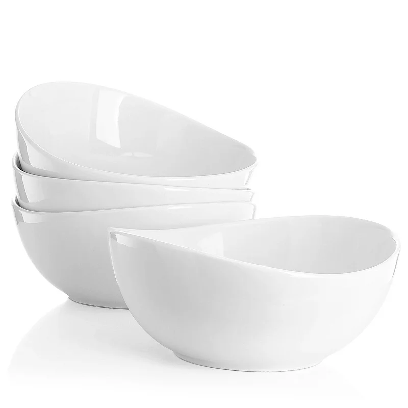 Affordable ceramic plates for home-Sweese Porcelain Bowls - 28 Ounce - Set of 4, White