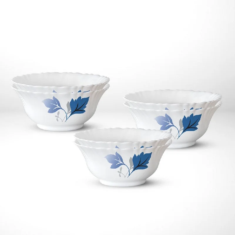 Vintage-inspired glass trays-Larah by Borosil Ageria Veg Bowl Set