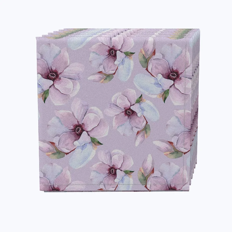 Affordable dinnerware sets for families-Brush Stroke Purple Flowers Napkins