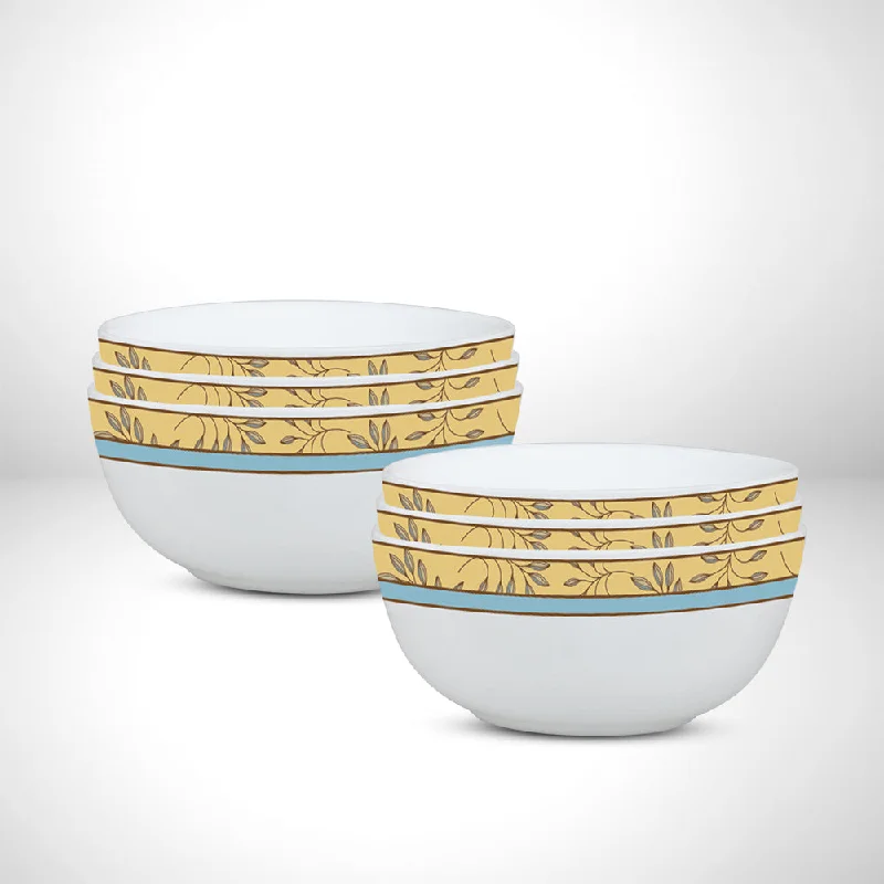 Oversized bowls for family dinners-Larah by Borosil Sunhara Veg Bowl Set