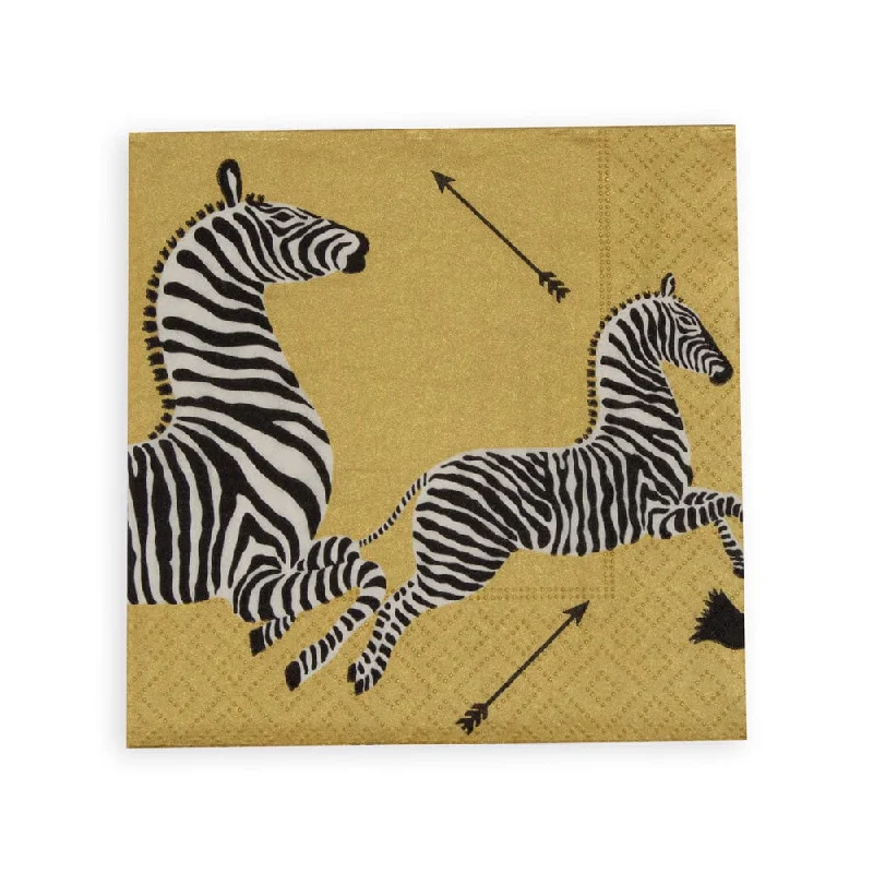 Chic matte trays for modern kitchens-ZEBRAS GOLD - NAPKIN COCKTAIL