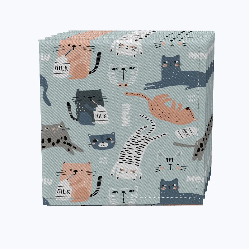 Designer ceramic dishes for meals-Cats Background Napkins