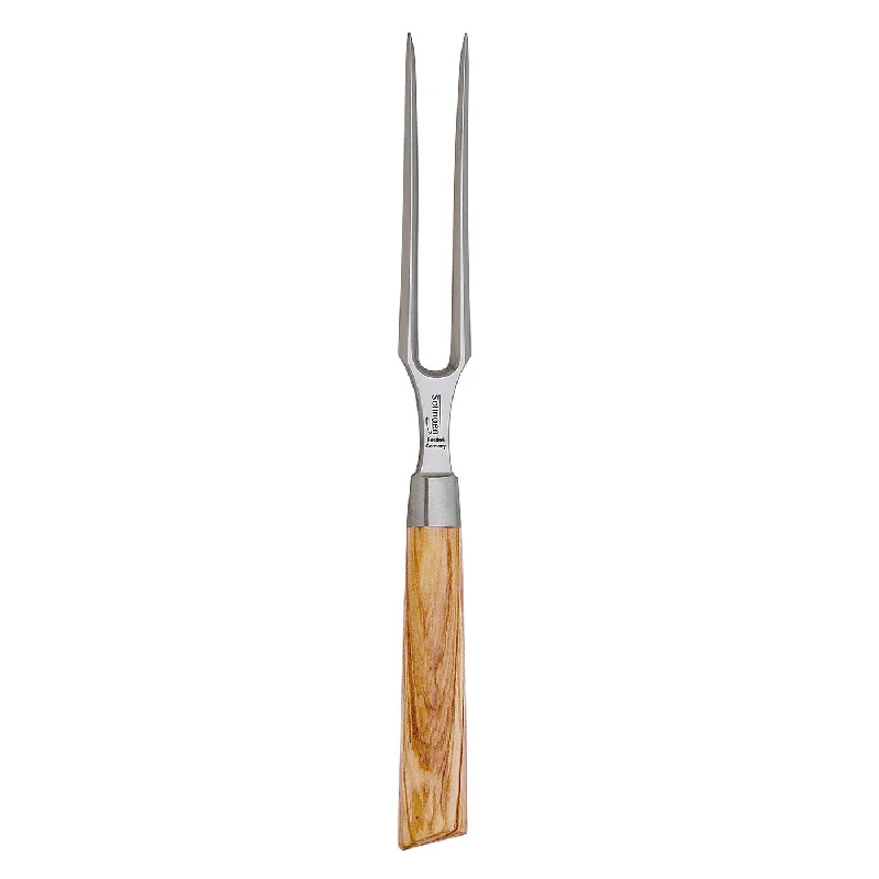 Designer glass trays with handles-Messermeister Oliva Elite 6-Inch Straight Carving Fork