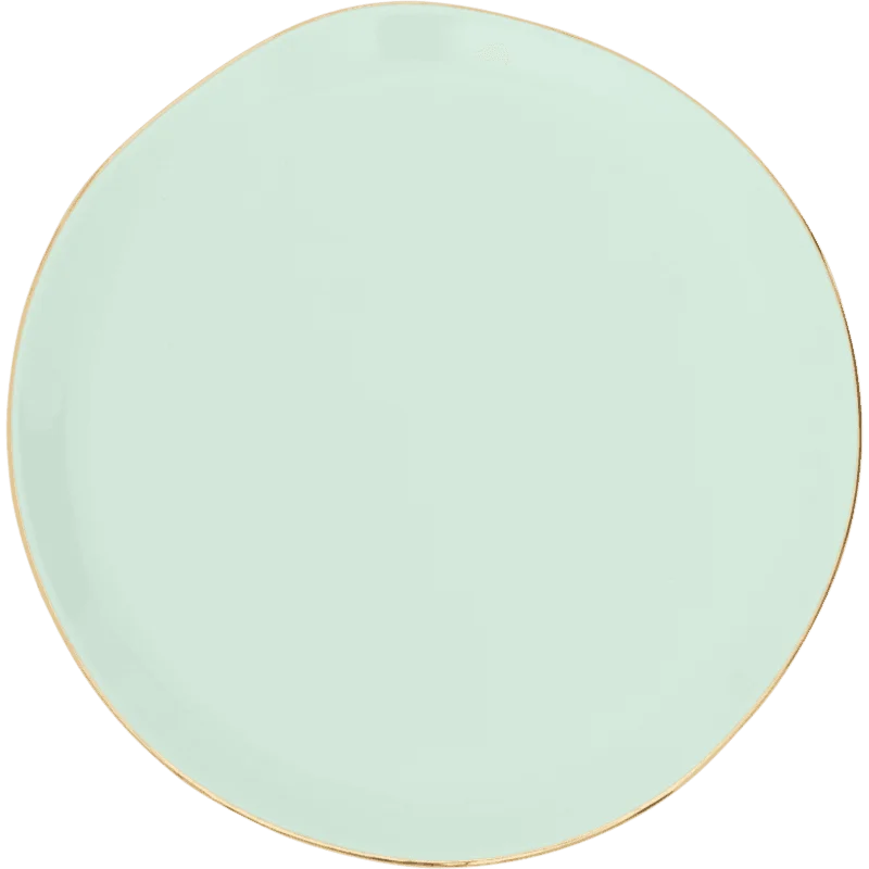 High-end crystal platters for guests-Good Morning plate Ø22.8 cm - Celadon