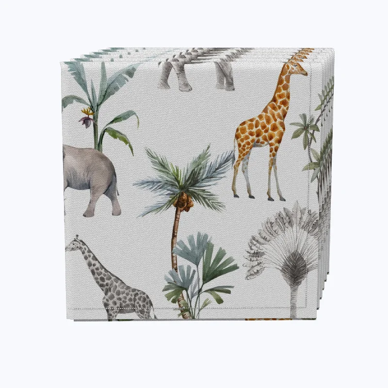 Affordable glass plates for parties-Tropical Jungle Napkins