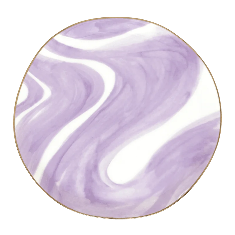 Stylish bamboo dishes for eco-lovers-Good Morning plate Ø17 cm - Emerald Violet