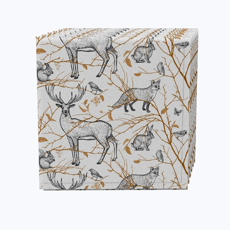 Elegant porcelain plates for dinner-Woodland Wildlife Napkins