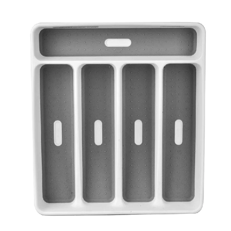 Designer porcelain trays with handles-5 Compartment Cutlery Tray