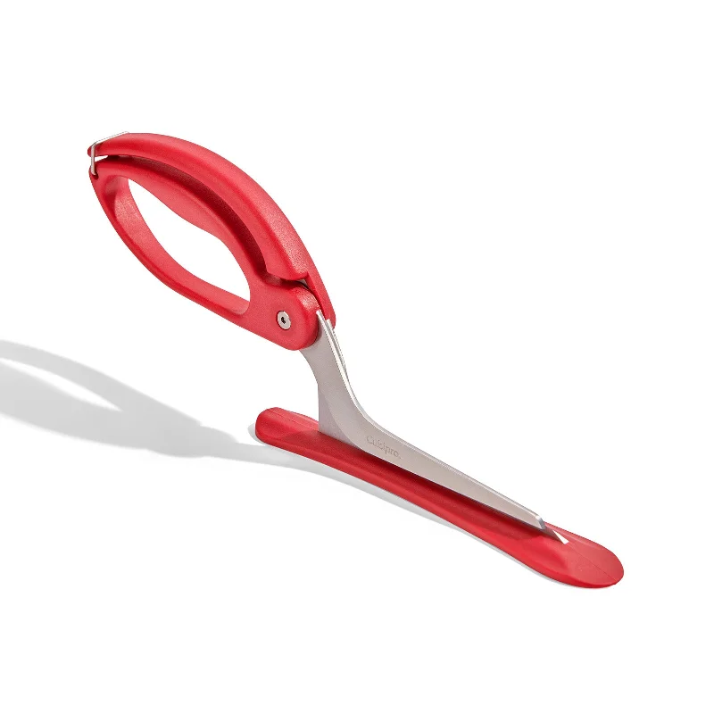 Durable bamboo trays for serving-Cuisipro Pizza Shears, Red