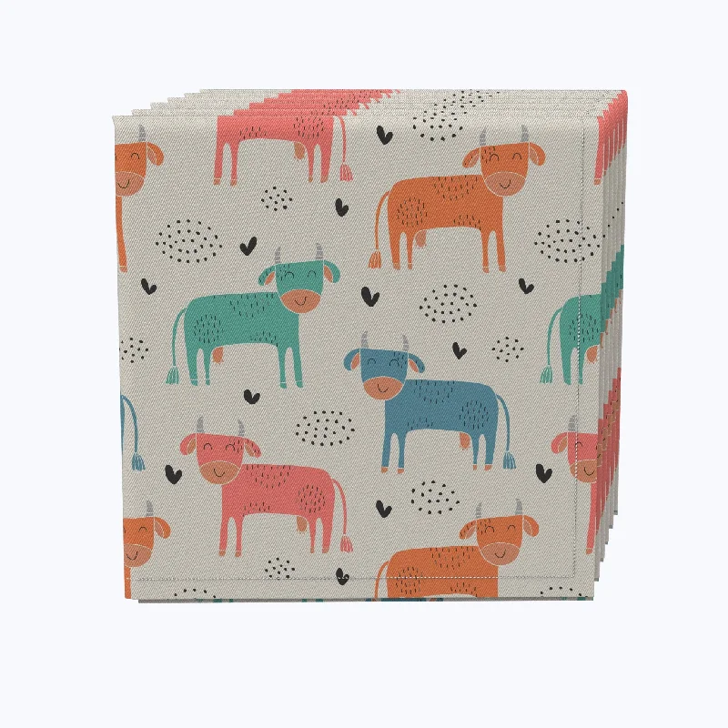 Designer ceramic plates for dining-Happy Cows Napkins