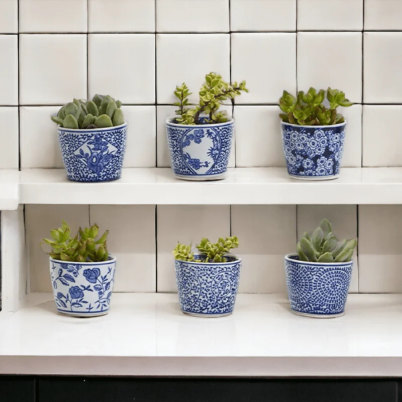 Trendy floral wall decor-Mini Chinoiserie Cachepots