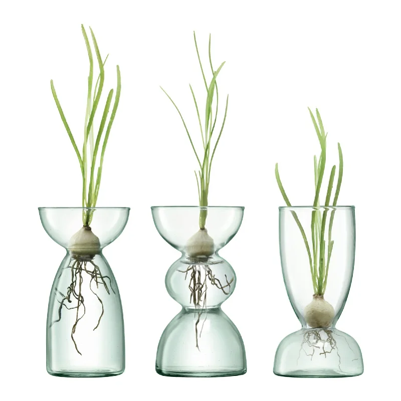 Small glass planters for succulents-Canopy Trio Vase Set