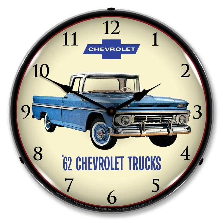 Casual cotton throws for living rooms-1962 Chevrolet Truck LED Clock