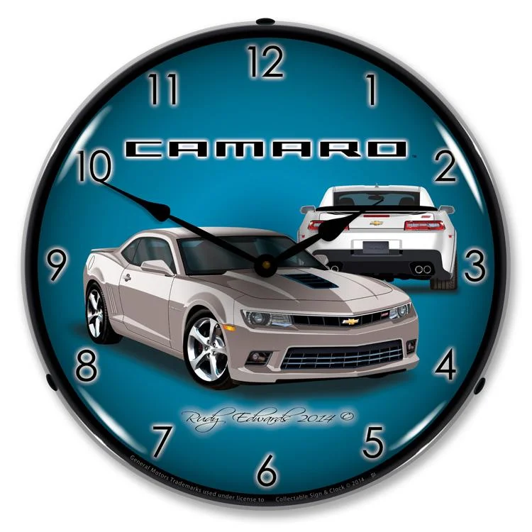 Casual cotton rugs for kitchens-2014 SS Camaro Silver Ice LED Clock