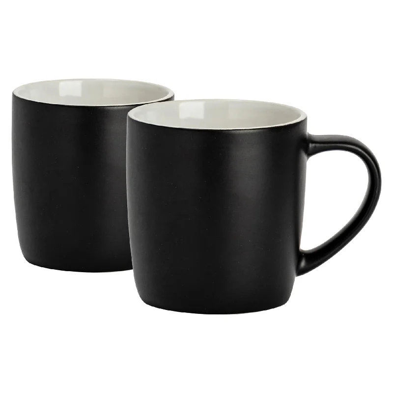 Affordable plastic tumblers for parties-350ml Matt Coloured Coffee Mugs - Pack of 2 - By Argon Tableware