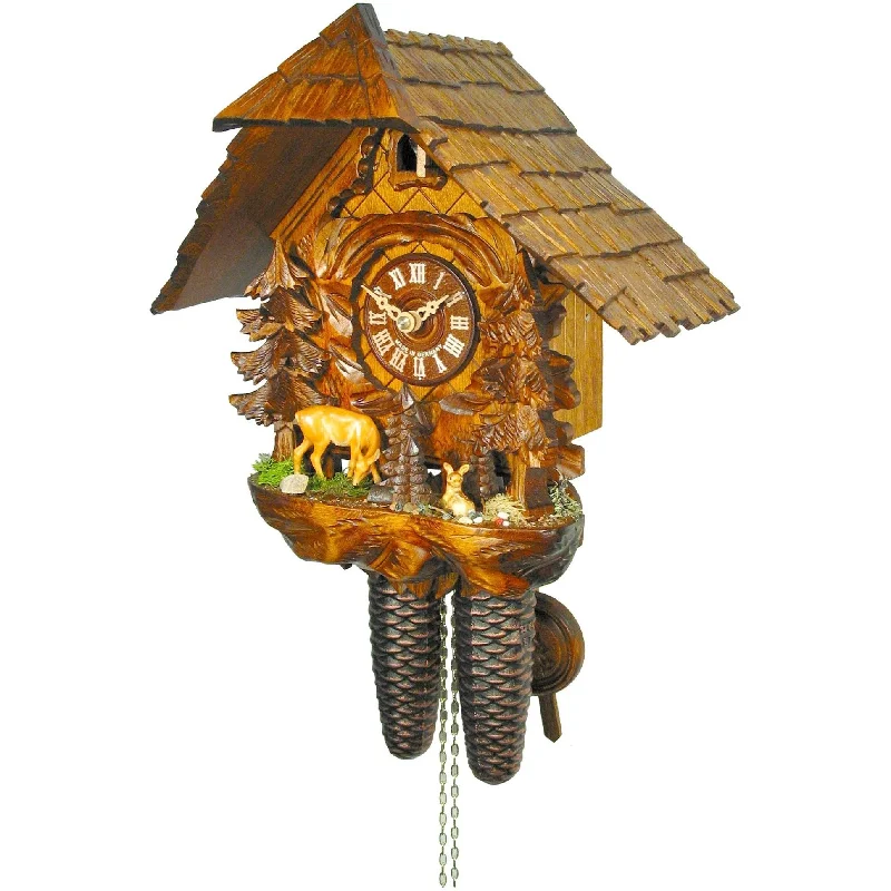 Durable jute rugs for hallways-August Schwer Chalet-Style Cuckoo Clock - 2.0402.01.C - Made in Germany