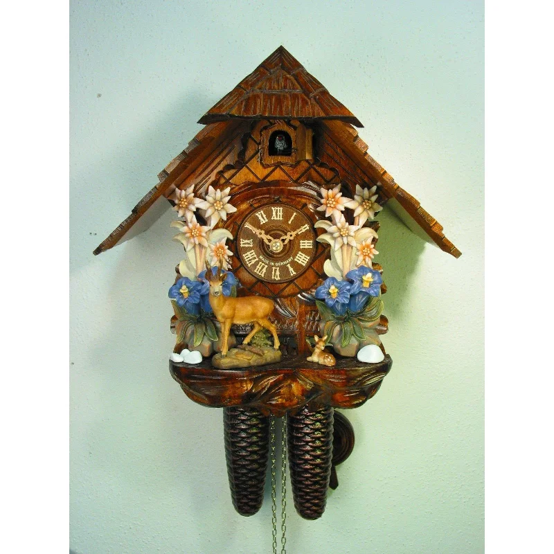 Soft fabric wall panels-August Schwer Chalet-Style Cuckoo Clock - 2.0403.01.C - Made in Germany