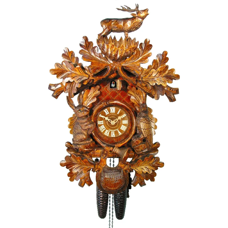 Chic woven wall baskets-August Schwer Cuckoo Clock - 2.0129.01.P - Made in Germany