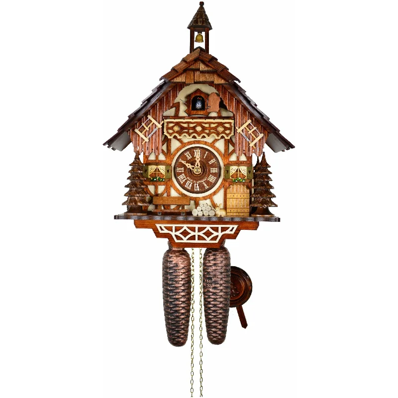 Chic wooden wall clocks-August Schwer Chalet-Style Cuckoo Clock - 2.0330.01.C - Made in Germany