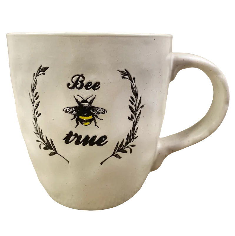 Trendy holographic mugs for women-Bee True Etched Mug Organic Speckle Collection Mug Home Essentials