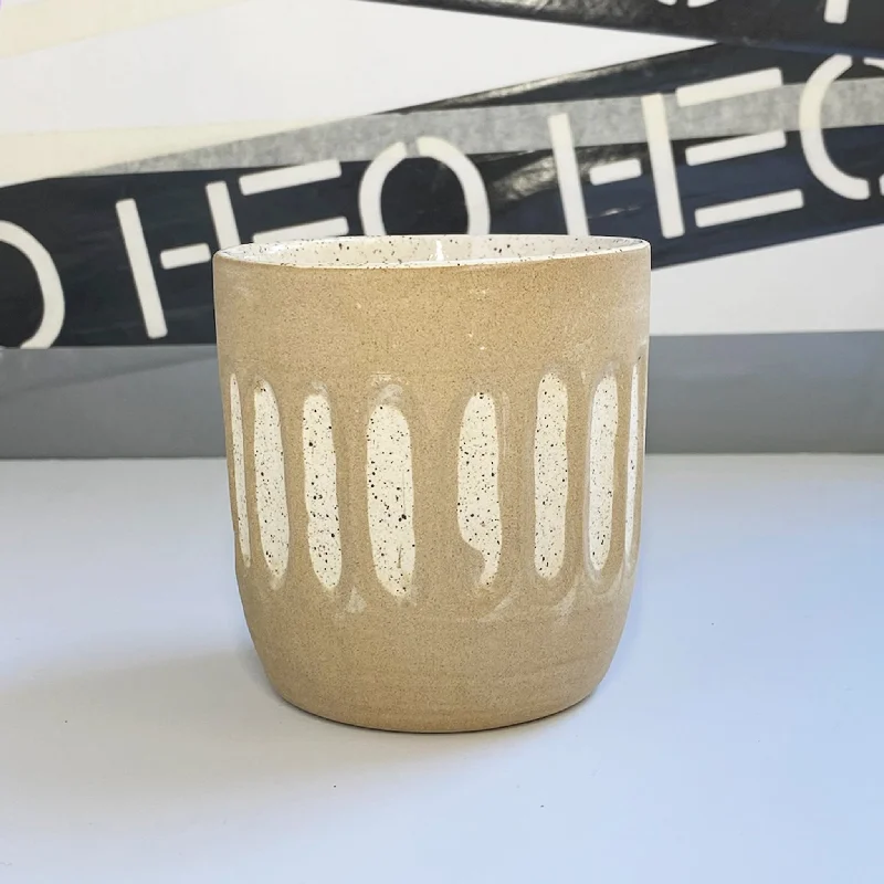 Lightweight mugs for office use-Wide Fluted Cup