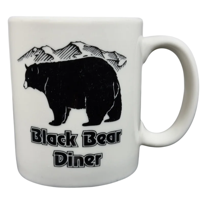 Stylish matte black tumblers-Black Bear Diner Mug Tuxton