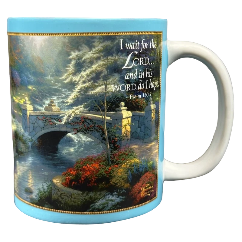 Affordable plastic tumblers for parties-Bridge Of Hope Thomas Kinkade Mug Amcal