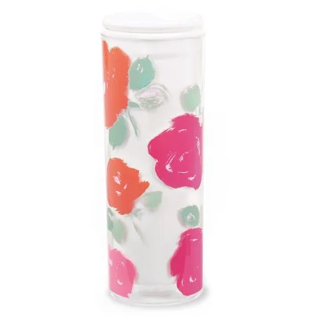 Affordable glass cups for parties-Brushy Rose Thermal Mug (Kate Spade)