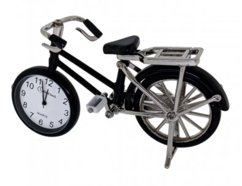 Compact wooden trays for serving-C019 - Old Style Bicycle Miniature Clock