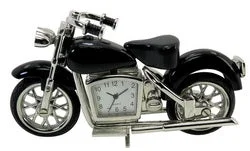 Elegant glass candle holders-C263BK - Black Motorcycle Miniature Clock