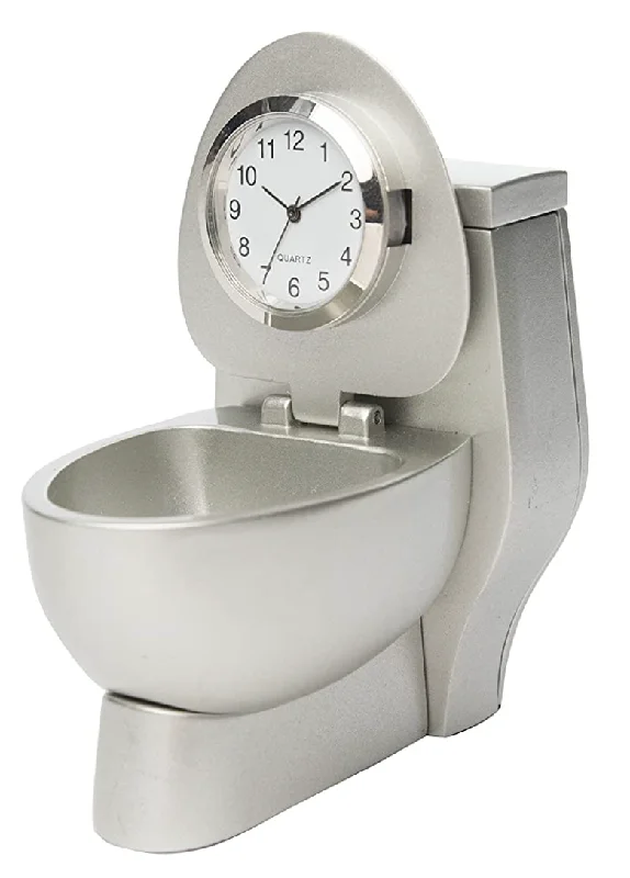 Classic white picture frames-C3200 - Silver Toilet Miniature Clock