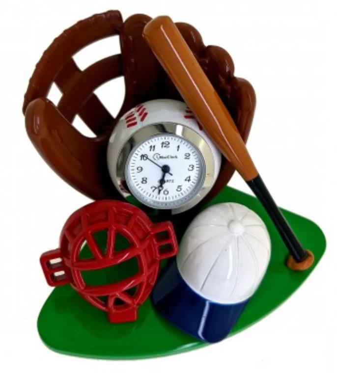 Affordable throw cushions for chairs-C3609RD - Baseball Miniature Clock