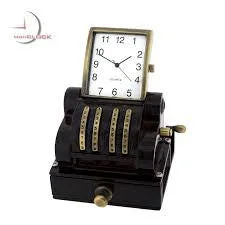 Trendy geometric sculptures-C1882 - Cash Register Miniature Clock