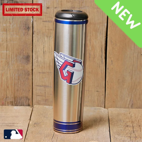 Mini travel cups for hot drinks-Cleveland Guardians Metal Dugout Mug | Stainless Steel Baseball Bat Mug