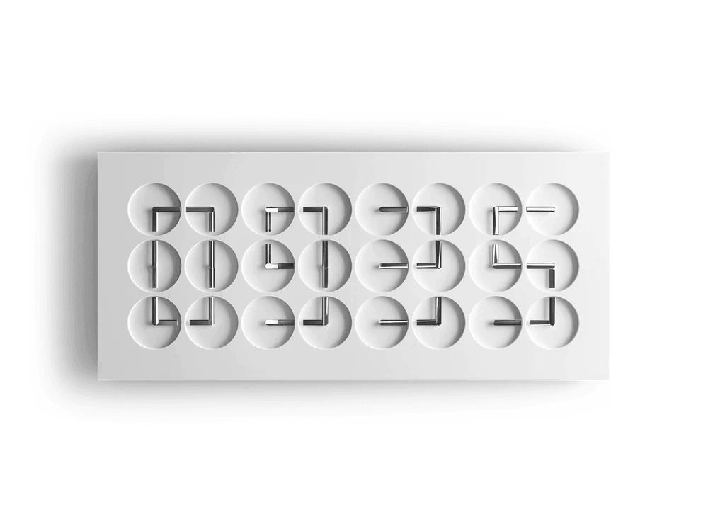 Etched mirrors for bathroom decor-ClockClock 24 – White Sterling Hands