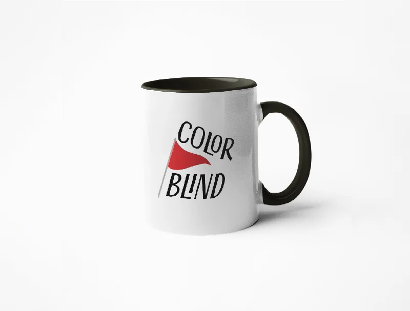 Compact glass mugs for espresso-Color Blind - Coffee Mug