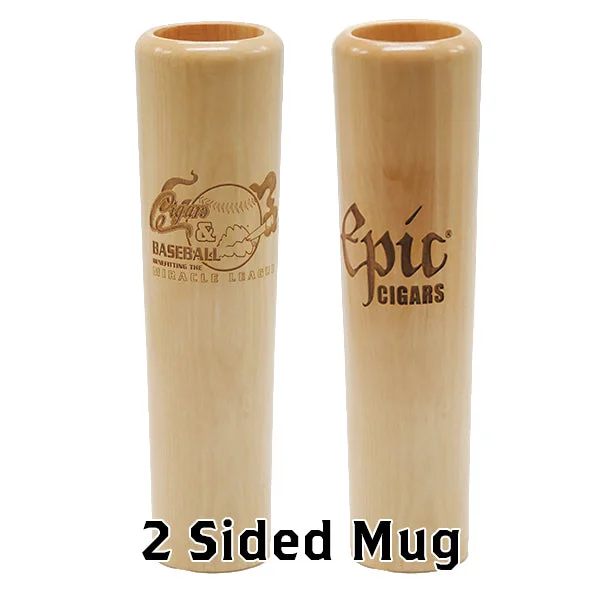 Designer glass mugs with handles-Epic Cigars Baseball Bat Mug | Dugout Mug®