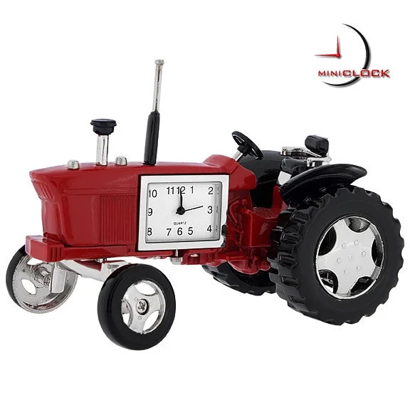 Luxury ceiling fans with lights-C177RD - Farm Tractor Miniature Clock Red