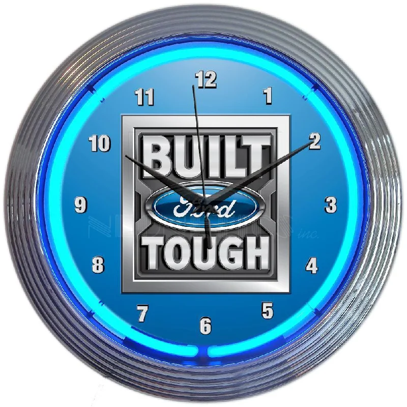 Lightweight table runners for tables-Ford - Built Ford Tough Neon Clock