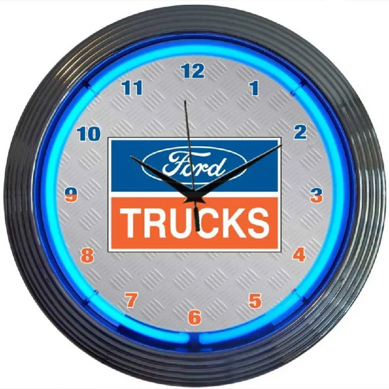 Affordable decorative bowls for tables-Ford Trucks Neon Clock