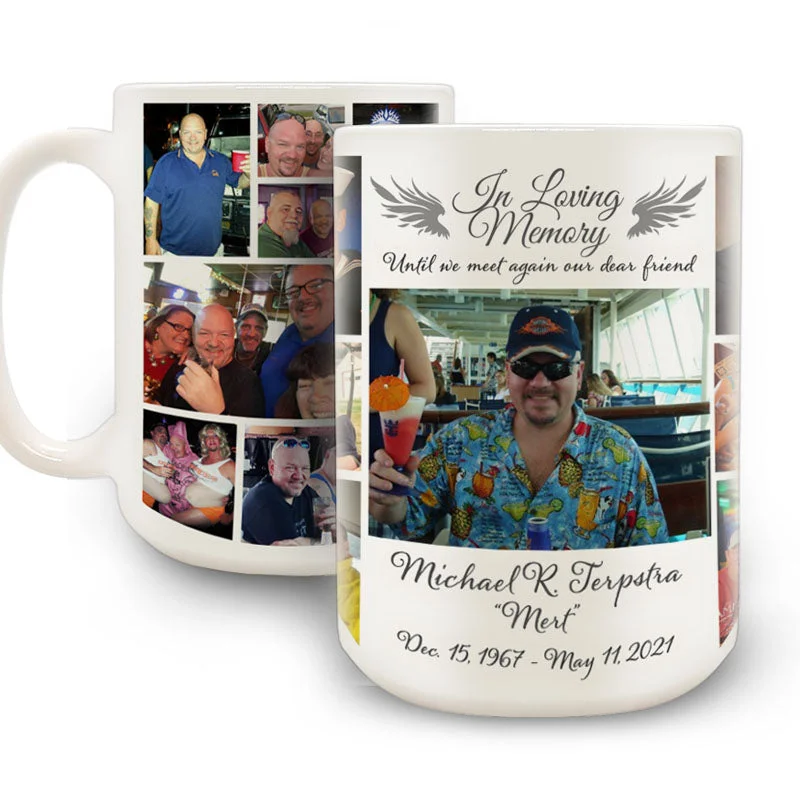 Mini espresso cups for home-CUSTOM Memorial Coffee Mug - 22 Slot Collage - 15 Ounce